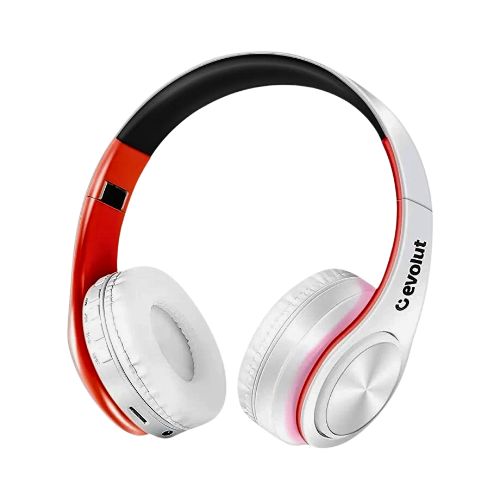 FONE DE OUVIDO BLUETOOTH 5.0 EVOLUT EO602 ARCO DOBRÁVEL BT SD FM P2 FUNÇÃO CALL OFFICE - CÓD. 2402