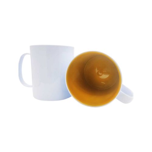 CANECA DE POLÍMERO INTERNA AMARELA 140G 325ML - CÓD. 3082
