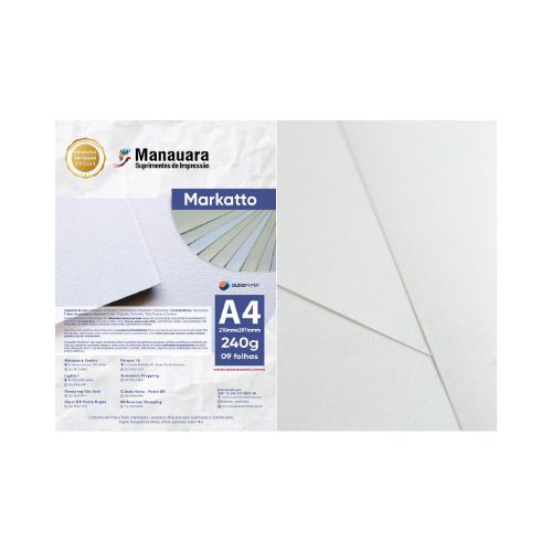 PAPEL MARKATTO SUTILLE ASPEN A4 240G 9 FOLHAS - CÓD. 2872