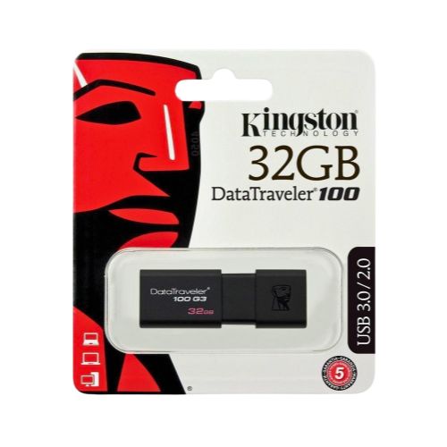 PEN DRIVE KINGSTON DT100G3 32GB USB 3.0 - CÓD. 1637