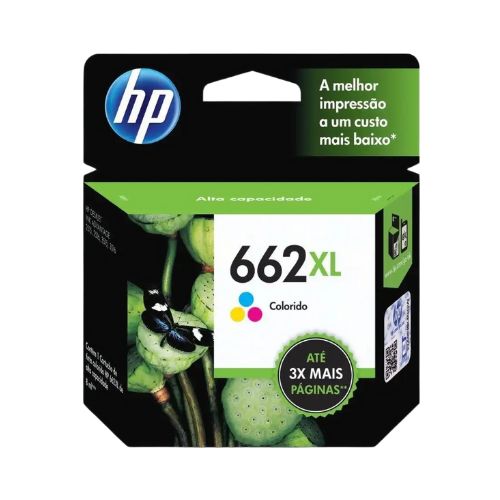 CARTUCHO TINTA HP 662XL 1516 2516 2546 2646 3516 3546 4646 COLORIDO ORIGINAL 8ML - CÓD 307