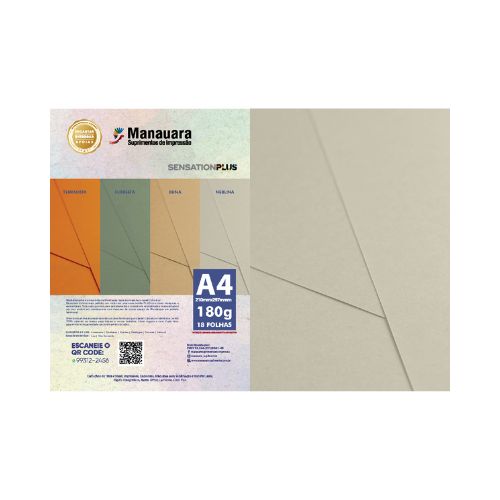 PAPEL SENSATIONPLUS DUNA A4 180G 18 FOLHAS - CÓD. 3623