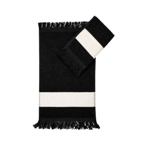 TOALHA PARA ESTAMPA SUBLIMÁTICA PRETO COM FRANJA 22CM X 35CM 300G - CÓD. 3381