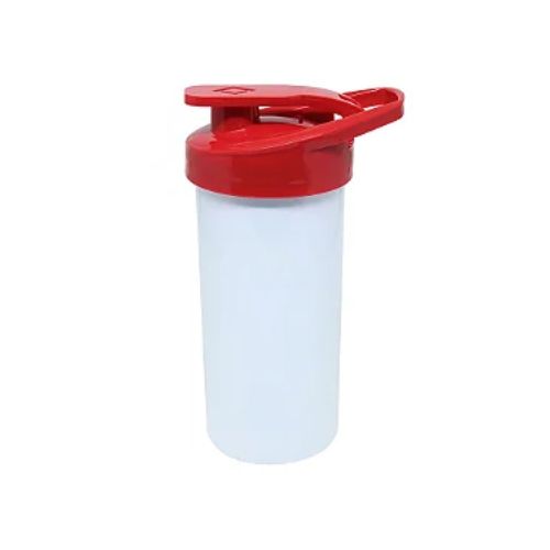 SQUEEZE POLÍMERO BRANCA TAMPA VERMELHA 500ML - CÓD. 3023