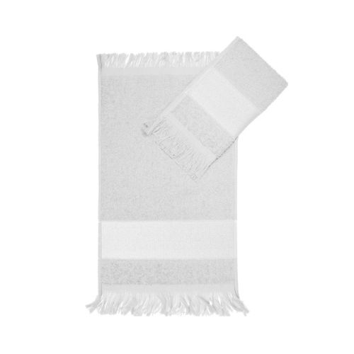 TOALHA PARA ESTAMPA SUBLIMÁTICA BRANCO COM FRANJA 22CM X 35CM 300G - CÓD. 3373