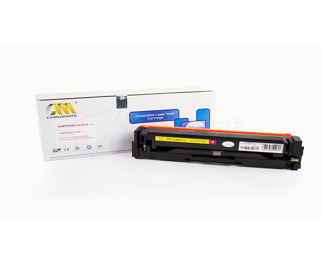 CARTUCHO TONER COMPATÍVEL HP CF403X 201X M252 M277 M252DW M277DW MAGENTA 2,5K - CÓD. 1274