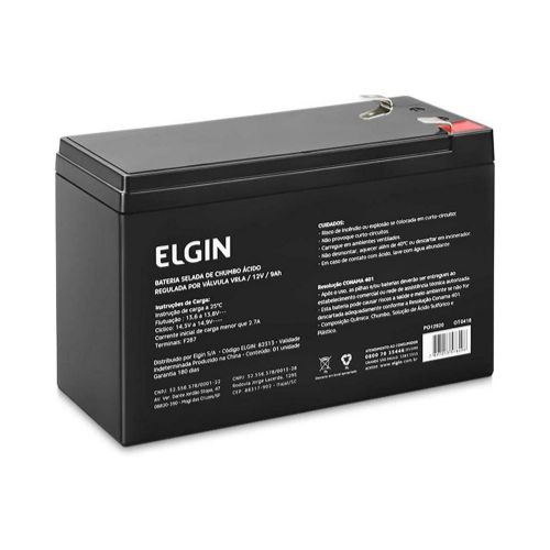 BATERIA ELGIN SELADA DE CHUMBO 12V PARA ALARME - CÓD. 2526