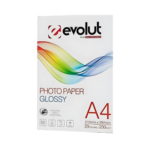 PAPEL FOTOGRÁFICO HIGH GLOSSY A4 230G PACOTE 20 FOLHAS - CÓD. 3450