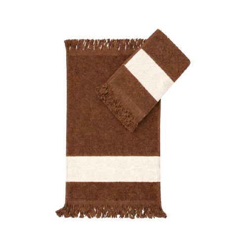 TOALHA PARA ESTAMPA SUBLIMÁTICA MARRON ESCURO COM FRANJA 22CM X 35CM 300G - CÓD. 3383