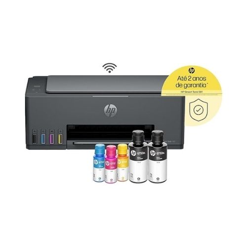 IMPRESSORA HP SMART TANK 581 MULTIFUNCIONAL WI-FI, WI-FI DIRECT E USB 2.0 127V - CÓD. 3279