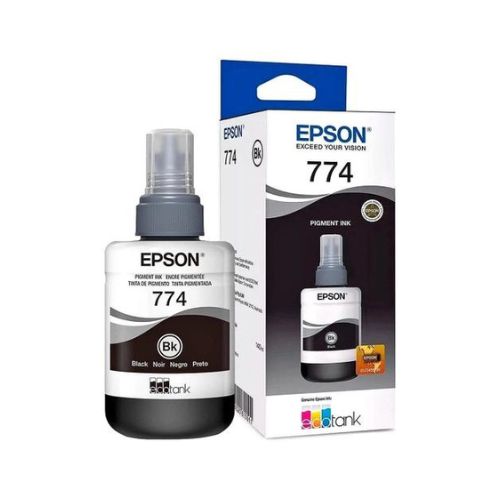 TINTA EPSON T774 L656 L606 L1455 WORKFORCE M105 M205 PRETO PIGMENTADA 140ML - CÓD. 500