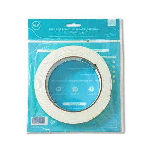 FITA BANANA ADESIVA DUPLA FACE 18MM X 1,5M - CÓD. 3256