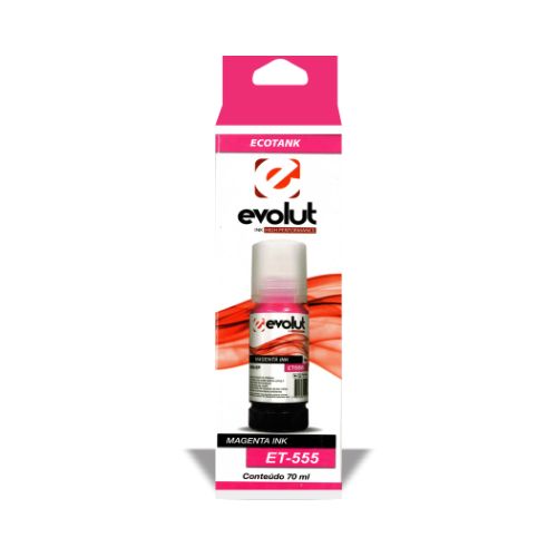 TINTA CORANTE EVOLUT EPSON ET555 L8180 L8160 L8190 MAGENTA 70ML - CÓD. 3404