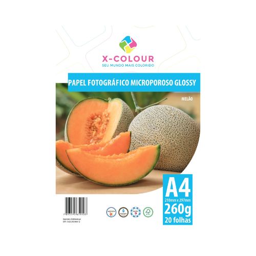 PAPEL FOTOGRÁFICO MICROPOROSO A4 260G PACOTE 20 FOLHAS - CÓD. 1258