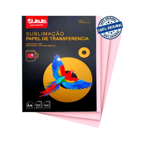 PAPEL SUBLIMÁTICO JOJO A4 VERSO ROSA 100G 100 FOLHAS - CÓD. 2702