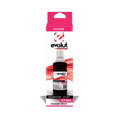 TINTA UNIVERSAL HP EPSON ET664 L200 L375 L220 L110 L355 L555 L455 L365 L395 MAGENTA 100ML - CÓD 3332