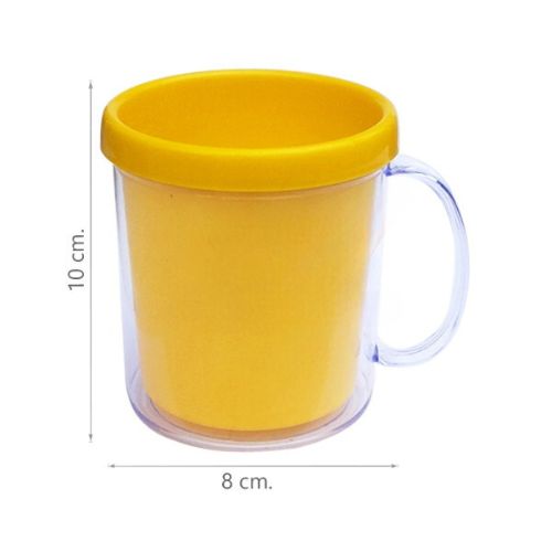 CANECA DE ACRÍLICO PARA FOTO AMARELA 350ML - CÓD. 3045