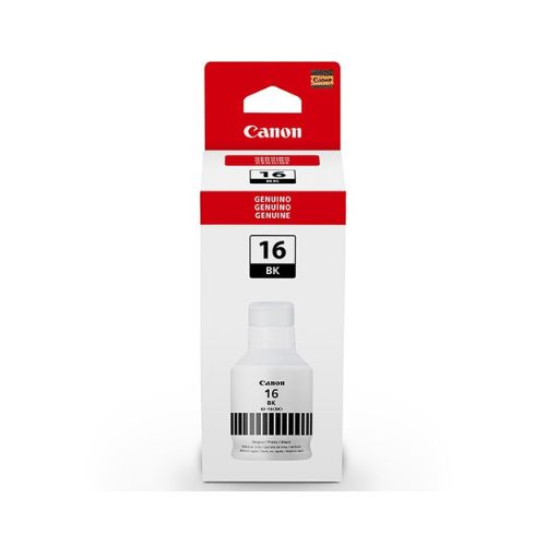 REFIL TINTA CANON GI-16 BK MEGA TANK GX6010 GX7010 PRETA PIGMENTADA ORIGINAL 167ML - CÓD. 3613