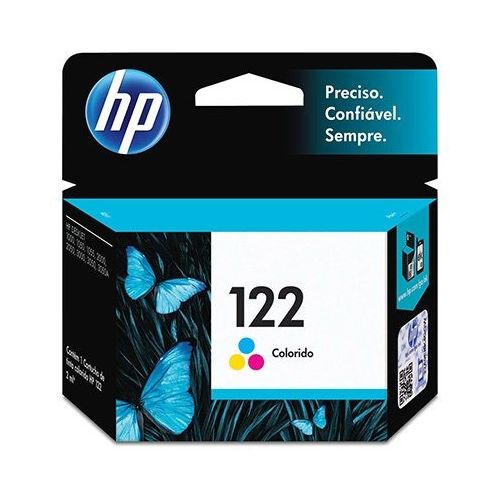 CARTUCHO TINTA HP 122 1000 1050 1055 2000 2050 3000 3050 3050A COLORIDO ORIGINAL 2ML - CÓD. 84
