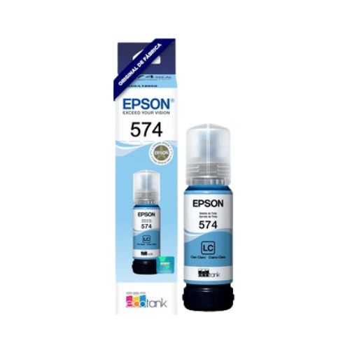REFIL TINTA EPSON T574 L8050 L18050 CIANO CLARO ORIGINAL 70ML 4.5K - CÓD. 3735