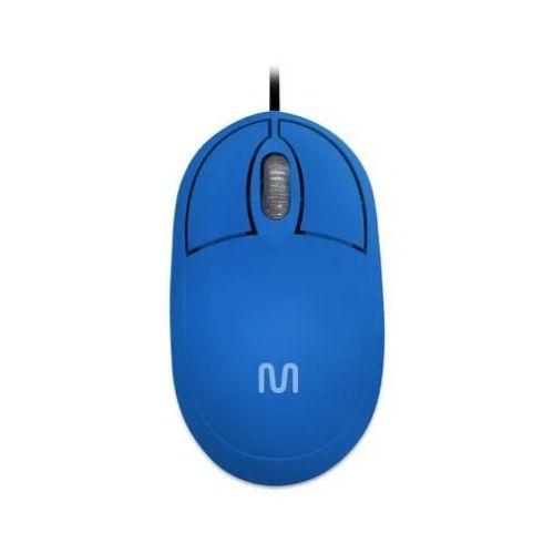 MOUSE COM FIO CLASSIC CONEXÃO USB 1200DPI CABO DE 120CM 3 BOTÕES AZUL MO305 - CÓD. 2861