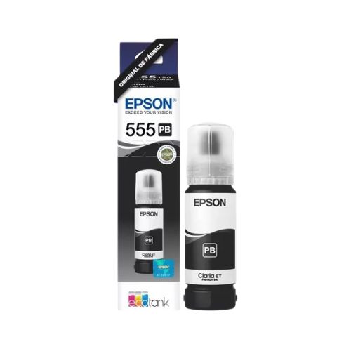 REFIL TINTA FOTOGRÁFICA EPSON T555 L8180 PRETO ORIGINAL 70ML - CÓD. 3131