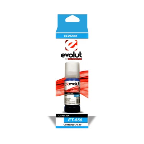 TINTA CORANTE EVOLUT EPSON ET555 L8180 L8160 L8190 CYAN 70ML - CÓD. 3402