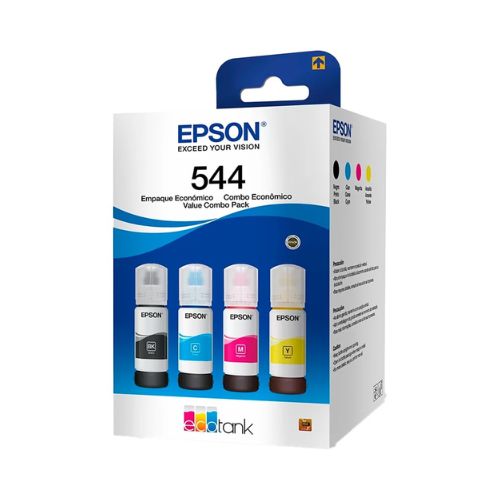 KIT 4 CORES EPSON T544 L1250 L3150 L3110 L5190 L3250 L3210 ORIGINAL 65ML - CÓD. 3578