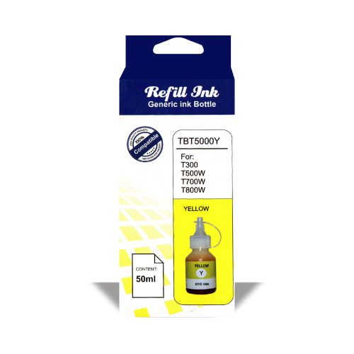 TINTA COMPATÍVEL BROTHER T300 T500 T700 T420 T720 T820 T800 T810 T4500 T4000 YELLOW 50ML - CÓD. 3216