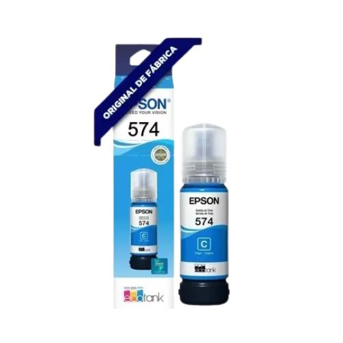 REFIL TINTA EPSON T574 L8050 L18050 CIANO ORIGINAL 70ML - CÓD. 3454