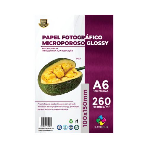 PAPEL FOTOGRÁFICO MICROPOROSO A6 260G PACOTE 100 FOLHAS - CÓD. 2776
