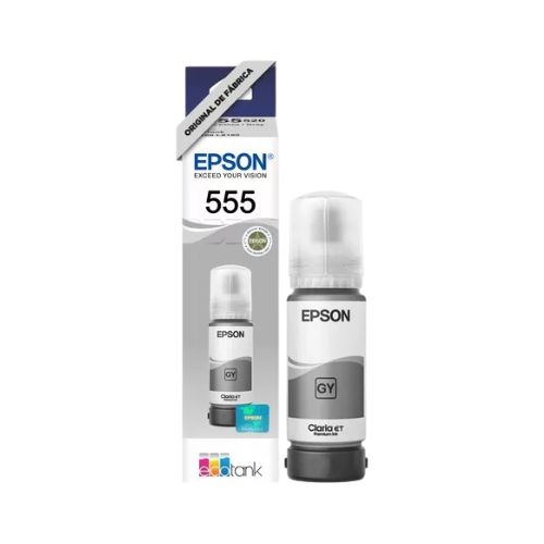 REFIL TINTA FOTOGRÁFICA EPSON T555 L8180 CINZA ORIGINAL 70ML - CÓD. 3058