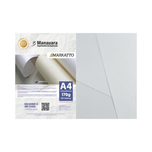 PAPEL MARKATTO STILE BIANCO A4 170G 9 FOLHAS - CÓD. 3961
