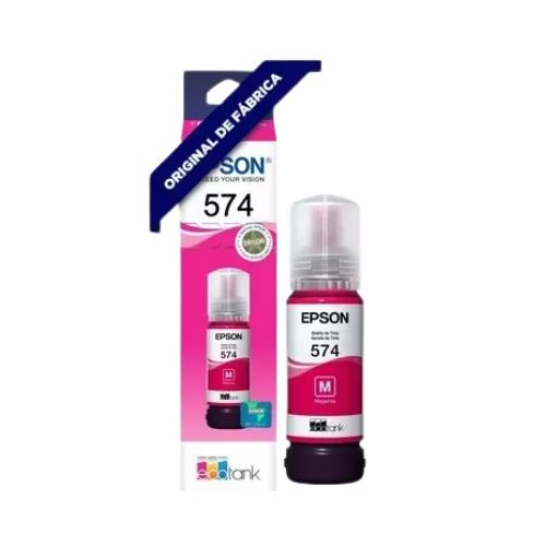 REFIL TINTA EPSON T574 L8050 L18050 MAGENTA ORIGINAL 70ML 4.5K - CÓD. 3455