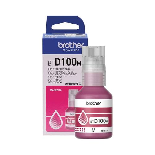 REFIL TINTA BROTHER BTD100M T230 T236 T430 T436 T530 T536 T730 T830 T930 MAGENTA 7.5K - CÓD. 3886