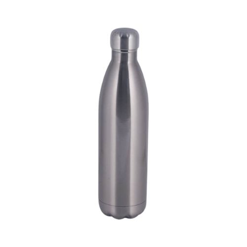 SQUEEZE DE ALUMÍNIO TÉRMICA GARRAFA PORTÁTIL PRATA FRIO 24H QUENTE 12H 500ML 17 OZ - CÓD. 3549