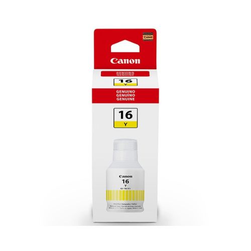 REFIL TINTA CANON GI-16 Y MAXIFY GX6010 GX7010 AMARELA PIGMENTADA ORIGINAL 132ML - CÓD. 3616