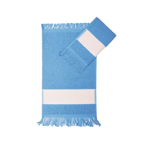 TOALHA PARA ESTAMPA SUBLIMÁTICA AZUL CÉU COM FRANJA 22CM X 35CM 300G - CÓD. 3374