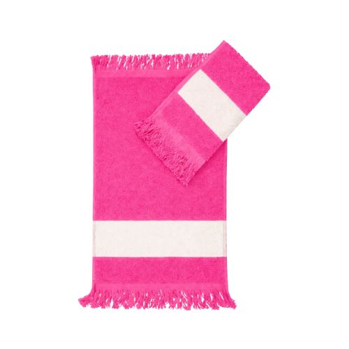 TOALHA PARA ESTAMPA SUBLIMÁTICA PINK COM FRANJA 22CM X 35CM 300G - CÓD. 3643