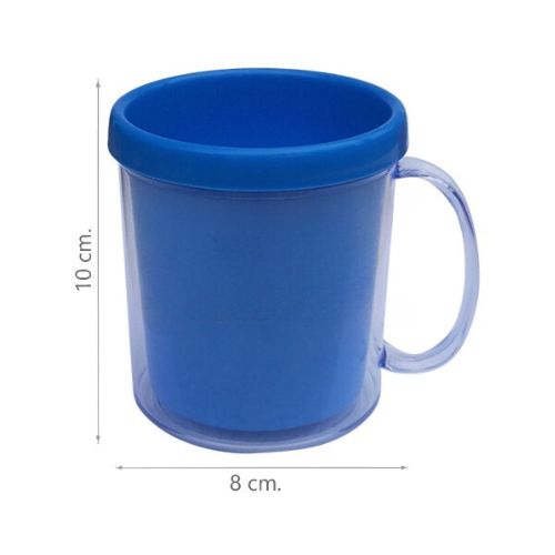 CANECA DE ACRÍLICO PARA FOTO AZUL 350M - CÓD. 3046