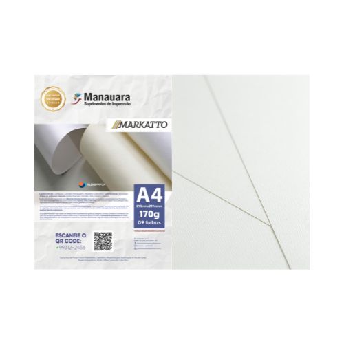 PAPEL MARKATTO NATURALE A4 170G PACOTE 9 FOLHA - CÓD. 3963