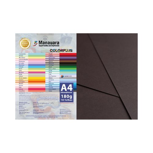 PAPEL COLORPLUS MARROCOS A4 180G PACOTE COM 18 FOLHAS - CÓD. 2813
