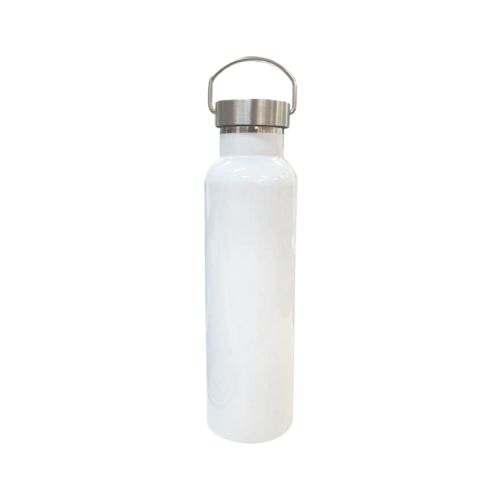 GARRAFA DE ALUMÍNIO TÉRMICA LEITEIRA BRANCA 600ML - CÓD. 3552