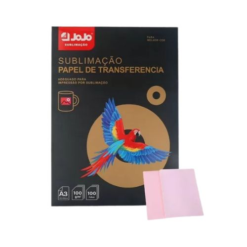 PAPEL SUBLIMÁTICO JOJO A3 VERSO ROSA 100G 100 FOLHAS - CÓD. 2703