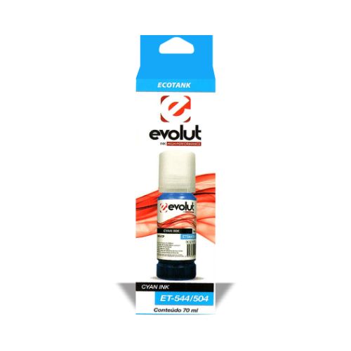 TINTA COMPATÍVEL EPSON ET544 504 L1250 L3150 L3110 L5190 L3250 L3210 CYAN 70ML - CÓD. 3408