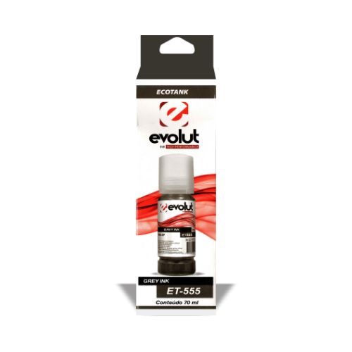 TINTA CORANTE EVOLUT EPSON ET555 L8180 L8160 L8190 GREY 70ML - CÓD. 3403