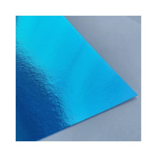 PAPEL LAMINADO METALLIK AZUL 64CM X 94CM 180G 1 FOLHA - CÓD. 2956
