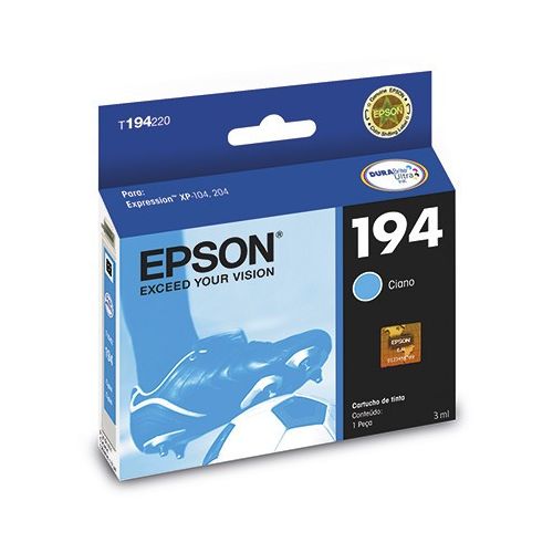CARTUCHO TINTA EPSON T194 XP214 XP 214 XP204 XP 204 CIANO ORIGINAL 4ML - CÓD. 810