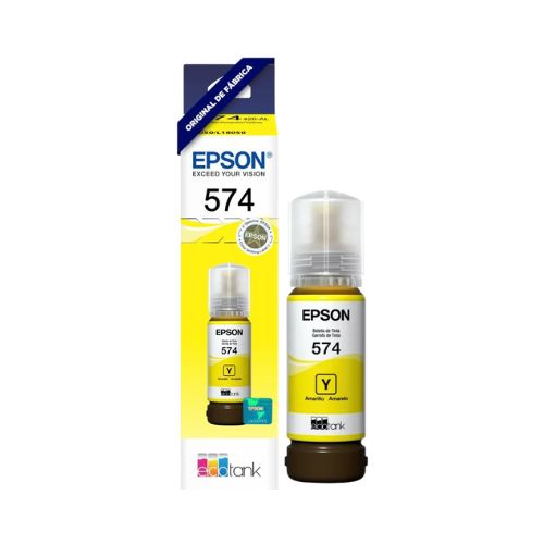 REFIL TINTA EPSON T574 L8050 L18050 AMARELO ORIGINAL 70ML 4.5K - CÓD. 3840