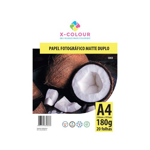 PAPEL FOTOGRÁFICO MATTE DUPLA FACE A4 180G PACOTE COM 20 FOLHAS - CÓD. 533